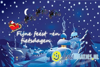 kerstkaart fietsmaatjes